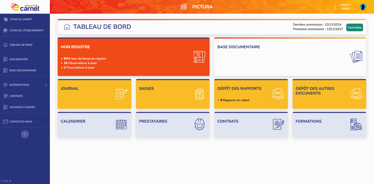 Securite Dashboard Ecarnet v1