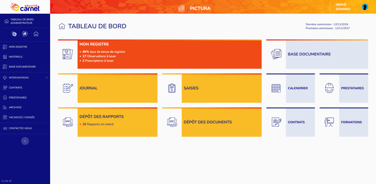 Securite Dashboard Ecarnet 2025 v1