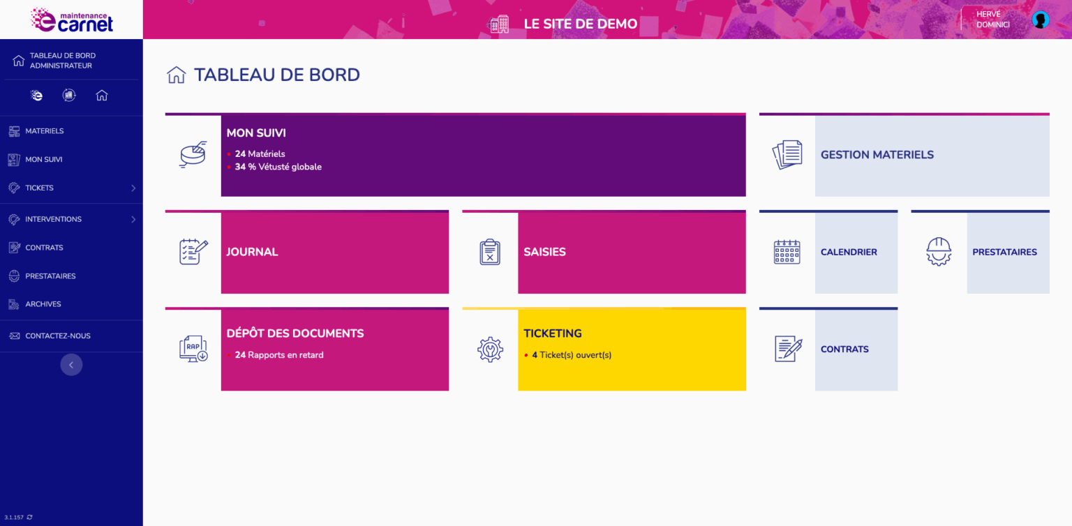 Maintenance Dashboard Ecarnet 2025 1